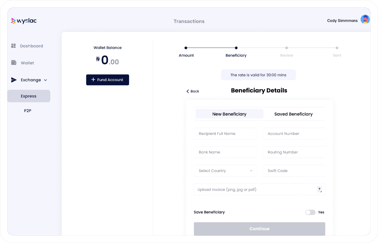 a screen showing a transaction